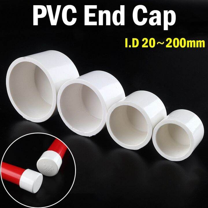 2pcs I.D 20 to 200mm PVC Pipe End Cap PVC Pipe Plug PVC Pipe Connectors Garden Irrigation Tube