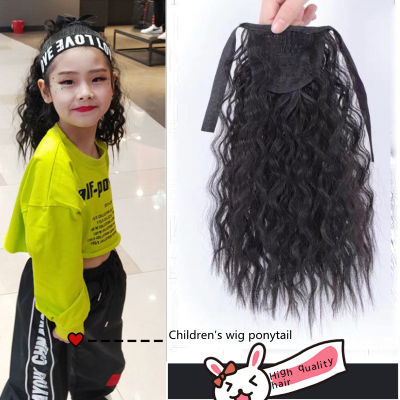 35ซม.เด็ก Micro-Curly หางม้าวิกสีด้าน,คุณภาพสูงและคงทนสะดวกสำหรับหญิงและสตรี