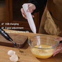 2 in 1 USB Rechargeable Electric Egg Whisk Mixer Coffee Mixer Double Milk Frother Baking Mixer Kitchen Tool for Cappuccino Latte