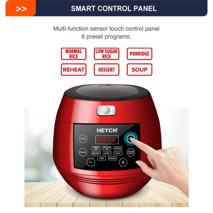 HETCH Low Sugar Smart Rice Cooker 3L MTC1727HCH Lazada