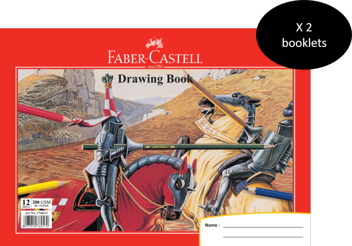 FaberCastell Drawing Block Drawing Paper, A3 size, 2booklets Lazada