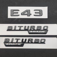 3D ABS Chrome สีดำรถ Trunk Badge สติกเกอร์ด้านหลัง Star โลโก้ E 43 BITURBO 4MATIC สัญลักษณ์สำหรับ E43 AMG W213 W212อุปกรณ์เสริม