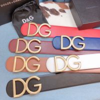 Womens 7.0cm DG Reversible fashion belt{ Original box}