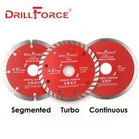 DRILLFORCE 3PCS Dia 115mm Diamond Saw Blades Continuous/Segmented/Turbo Rim Dry Wet Porcelain Tile Cutting Disc Marble Circular