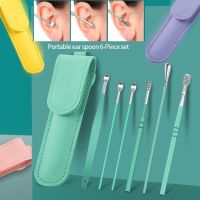 6Pcs Ear Pick Earwax Removal Kit Earpick Ear Curette Ear Wax Spoon Remover Cleaning Tool Health Accessories