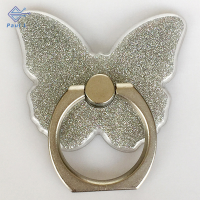 【Paul L】 แหวนโทรศัพท์ขาตั้งผีเสื้อ Bling Glitter Universal 360องศา Holder