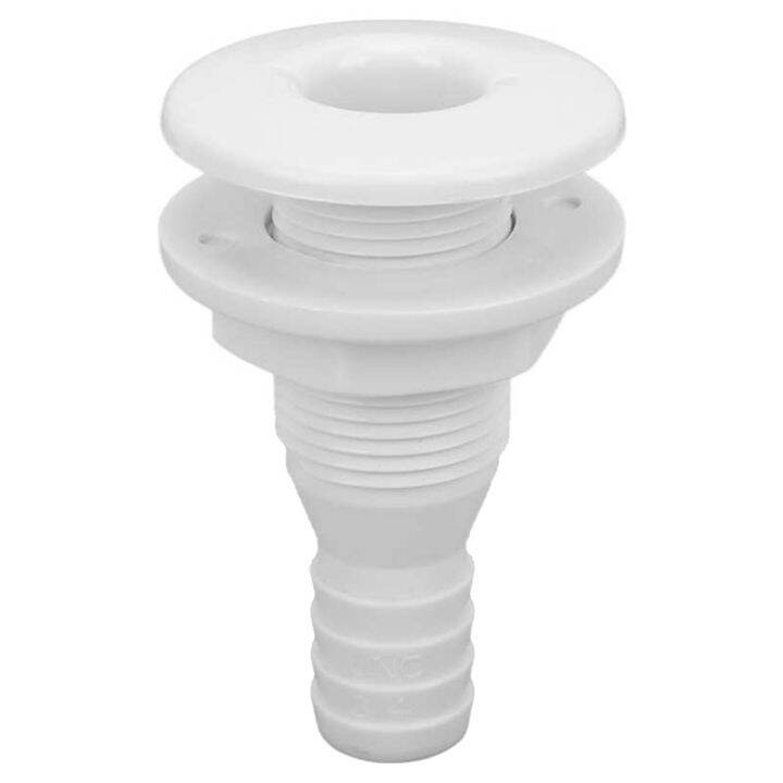 Boat Water Drain Scupper ABS 3/4in White Through Hull Connector Hose ...