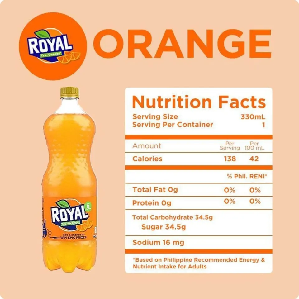 Royal Tru-Orange 1.5L - Pack of 3 - Coke Beverages