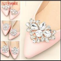 521YIANEE 1PC ผู้หญิง เจ้าสาวหญิง ที่หนีบสี่เหลี่ยม Charm Buckle คลิปหนีบรองเท้า อุปกรณ์ตกแต่งรองเท้า คลิปตกแต่งเงา