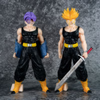 Dragon Ball Tl Tranks Wukong ผมสีม่วงผมสีเหลือง Saiyan อะนิเมะรูปเครื่องประดับรุ่น21cm