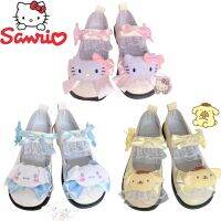 Sanrios Hellokittys Pompom Purins Cinnamoroll รองเท้าการ์ตูนรองเท้าหนังน่ารัก Kawaii With Jk Lolita Style สะดวกสบาย