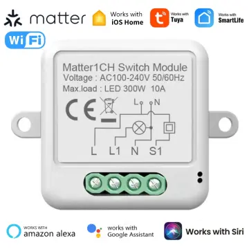 Matter Wifi Smart Switch 16A Smart Home Relay Module Supports Tuya