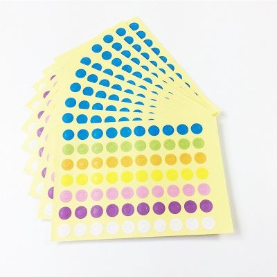 3500pcs/lot Vintage Colorful Ring Seven-color Small Circle DIY Self-Adhesive Gift Paper Labels Sealing Stickers free shipping Stickers Labels