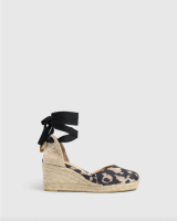 รองเท้าสานส้นเตารีด Castaner รุ่น CARINA DVF 6 CM | NATURAL/NEGRO