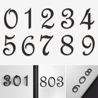 Creative House Apartment Numbers Fashion Self Adhesive Number Signs On The Door Home Hotel Office Building Flat/3D Number Plates-zptcm3861