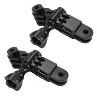 2X CNC Aluminium Alloy Three-Way Pivot Arm Mount Adapter for GOPRO Hero 1 2 3 3+ 4 5 Session/Xiaomi Yi/SJ/GitUp Black