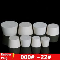 000#-22# White Rubber Stopper Bungs Laboratory Flask Tapered Tube Conical Sealing End Plug Water Pipe Exhaust Valve Stuffy Sub Bar  Wine Tools