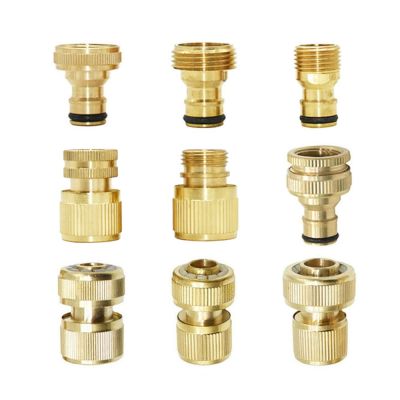 1/2 3/4 1 Thread Brass Quick Connector Garden Watering Adapter Drip Irrigation Copper Hose Quick Connector Fittings 1 Pcs