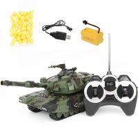 1:32 2.4G R/C Military Battle Tank Digital Control Toy Tank Model High Speed Stunt Tank Toy w/ Bullet Launcher Teens Favor