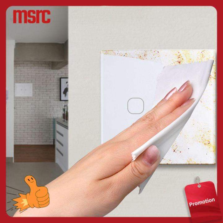 MSRC Creativity EU Tempered Glass Panel 1/2/3 Gang Touch Switch 1 Way
