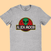 เสื้อยืดลาย เอเลี่ยน มู้ด Alien Mood มนุษย์ต่างดาว เสื้อยืดกราฟฟิก เสื้อยืดตลกๆ คอกลม แขนสั้น ไซส์ S - 2XL