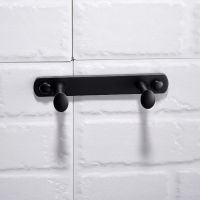 Oval Hook Wall Mounted Black 23456 Holes Hooks Kitchen Wall Door Coats Clothes Towel Hat Row Hooks Robe Hooks Hanger