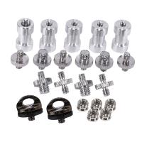 ❏ Camera Screws 22 Pcs Converter Threaded Screws Adapter Mount Set Camera/Tripod/Monopod/Light Stand/Quick Release Neck Strap