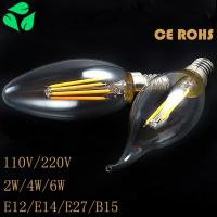 เคล็ดลับการขายใหญ่/ล้มเหลว Edison หลอดสำหรับเทียนไฟฟ้า2W 4W E14/ E27/ E12 Led ที่อบอุ่น/สปอตไลท์ Led ความสว่างสูงสีขาว AC110V/ 220V Roce Gratis Ongkir