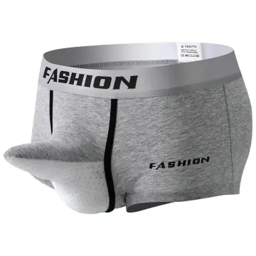 Longjiang Men Boxer Shorts Letter Print Underpants 3D Elephant Nose Ice  Silk Wide Waistband Bulge Pouch Boxer Men Underwear