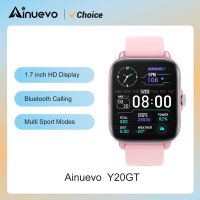 Ainuevo สมาร์ทวอท์ชโทรผ่านบลูทูธ Y20GT 1.7 "จอแสดงผล HD อัตราการเต้นของหัวใจกันน้ำ IP67 28 + โหมดกีฬา Kirkcrr