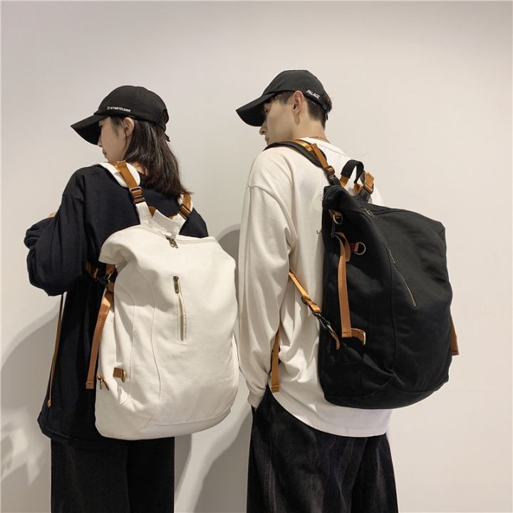 กระเป๋านักเรียนนักศึกษาคู่เกาหลี2023เพื่อการพักผ่อนความจุขนาดใหญ่สำหรับผู้หญิง
