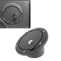 For Jeep Wrangler JK 07-18 Car Gas Gasoline Tank Cap Cover with Lock Aluminum Locking Fuel Gas Gasoline Tank Cap