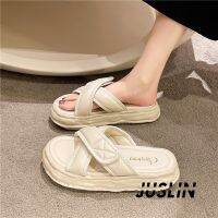 JUSLIN ร้องเท้า รองเท้าแฟชั่น สะดวกสบาย สไตล์เกาหลี แฟชั่น 2023 ใหม่ MAR1703