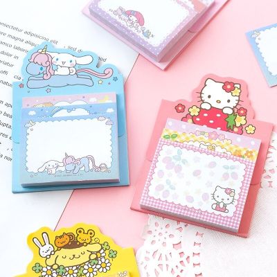 ▲❡♙ Sanrioed Hello Kitty Kuromi Paper Sticky Notes Creative Notepad Memo Pads Office School Stationery Kawaii Cute Book Decoration