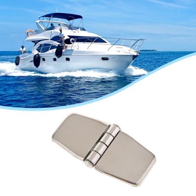 ■℡♦ 316 Stainless Steel Boat Door Hinge with Cover Strap Hinge for Boat Yacht RV Marine accessories