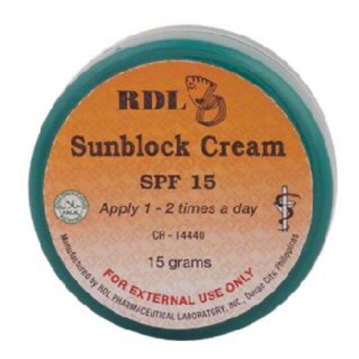 Rdl Baby face Sunblock Cream SPF15 moisturiser orignal 15gram Lazada