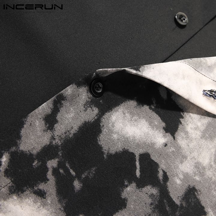 incerun-เสื้อเชิ้ตแฟชั่น-สําหรับผู้ชาย-แขนยาว-ลายแพชเวิร์ค