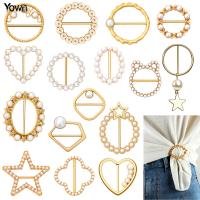 16PCS Nice Pearl Buckles For Clothes Scarves Bags Skirt Corner Lower Hem Knotted Fixed Slim Waist Shirt T-shirt Buttons Buckles Belts