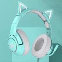 【CC】㍿♈☄  Onikuma Ear Headphones gaming headset with microphone Gamer girl PS4 XBox Games PS5 Helmets for