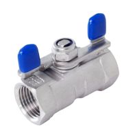 1/4" 3/8" 1/2" 3/4" 1" One Plate Butterfly Ball Valve 304 Stainless Steel Internal Thread Ball Valve