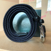 Casual Woven Tibetan Blue Elastic Belt 2022 New Version Of The Trend Youth Texture Pin Buckle Wild Student Daily Elastic Belt