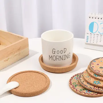 Cup Mat Round Cork Coaster Pads, Heating Cup Customize Wooden