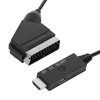 HDMI-เข้ากันได้กับตัวแปลง Scart สายสัญญาณวิดีโออะแดปเตอร์เสียงสำหรับปลั๊กแอนด์เพลย์เครื่องบันทึกวีดีโออะแดปเตอร์สำหรับ Compuer