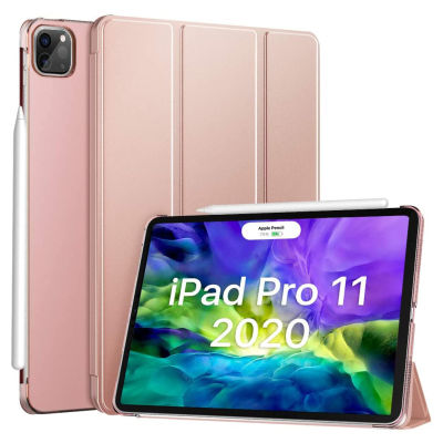 เคสอัจฉริยะสำหรับ iPad Pro 11 2020 รุ่นที่ [รองรับการชาร์จดินสอของ Apple] เปลือกโปร่งแสงน้ำหนักเบาบางป้องกันการปลุกอัตโนมัติ/นอนเคสอัจฉริยะพอดี iPad Pro 11 