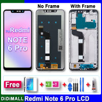 จอ LCD แบบดั้งเดิมสำหรับ Xiaomi Redmi Note 6 Pro M1806E7TG จอแสดงผล LCD แบบสัมผัสหน้าจออะไหล่ทดแทนประกอบดิจิทัล