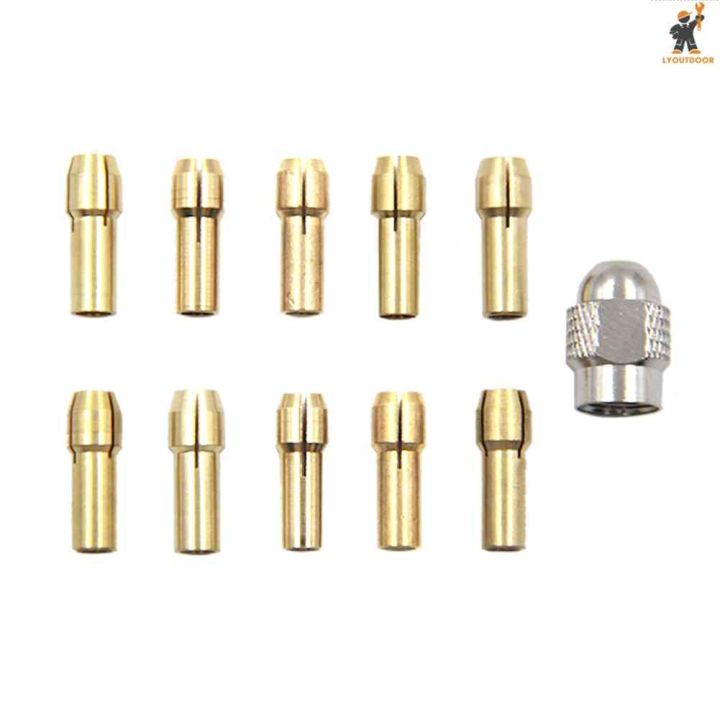 11pcs-mini-drill-chucks-adapter-kits-0-5-3-2mm-brass-collet-for-power-rotary-tools