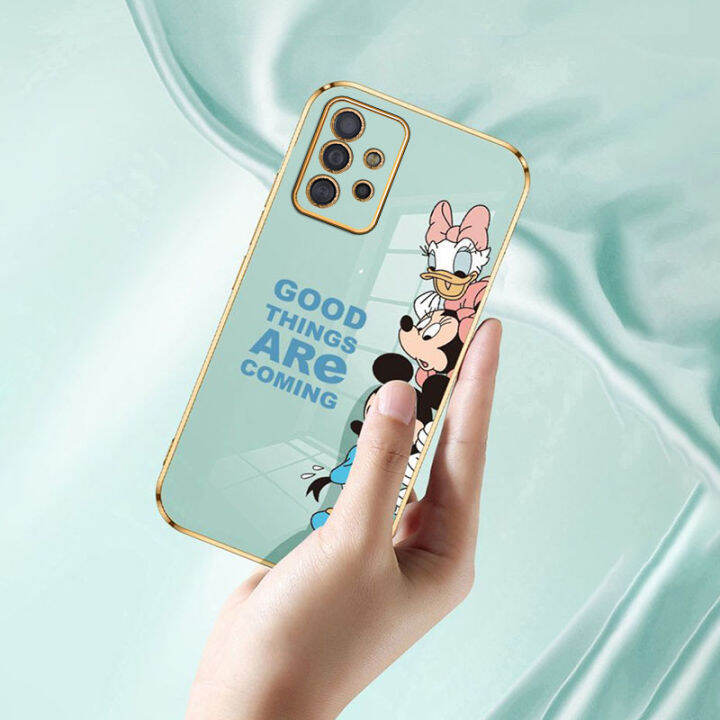 jiefie-การ์ตูน-mickey-mouse-สำหรับ-samsung-galaxy-a12-a13-a14-a22-a32-a52-a72-a23-a33-a53-a73-a24-a34-a54-น่ารัก-mini-daisy-chrome-soft-tpu-โทรศัพท์กรณี