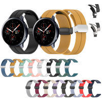 สายรัดข้อมือซิลิโคนแม่เหล็ก20มม. เหมาะสำหรับนาฬิกา Samsung Galaxy Watch Active/Active 2 40มม. 44มม./Watch 3 41มม./Samsung 42มม./R600สปอร์ต/S4สายรัดข้อมือนาฬิกาอัจฉริยะ