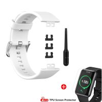 【Hot deal】 เปลี่ยนสายสำหรับนาฬิกาพอดีสายรัดซิลิโคนสำหรับนาฬิกา Fit 2020สายนาฬิกาสร้อยข้อมือที่มีหน้าจอป้องกัน