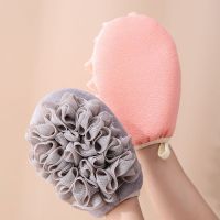 2 In1 Body Exfoliating Scrubber Gloves Cleaning Flower Bathroom Shower Ball Body Scrubber Bath Sponge Towel Bathroom Tool